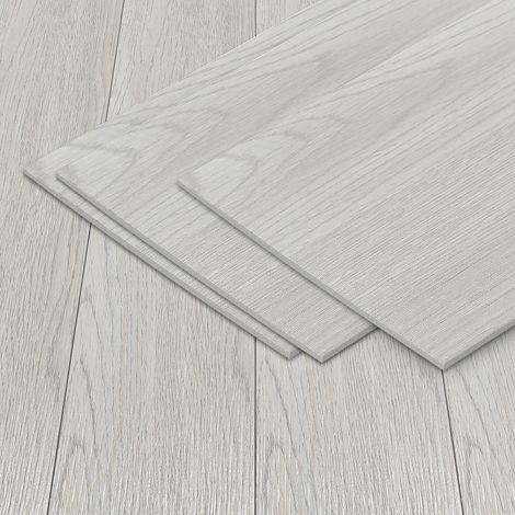 Randaco Selbstklebender PVC Vinylboden Rauchgrau, 18 Dielen, 2,51 m², für Küche Wohnzimmer Flur