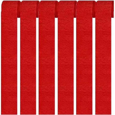 Krepppapier, dehnbares Krepppapier, dickes rotes Seidenpapier, 6er-Set