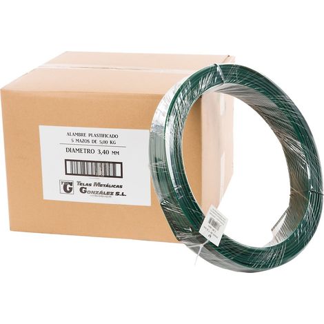 ALAMBRE PLASTIFICADO VERDE Ø 3,00 MM ROLLO 5 KG - AMV310