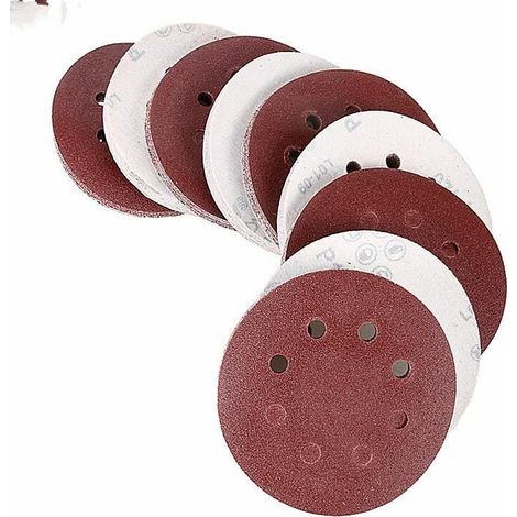 Confezione da 100 dischi abrasivi Dischi abrasivi grana 40 Misura 125 mm Ideale per levigare/lucidare/rimuovere ruggine