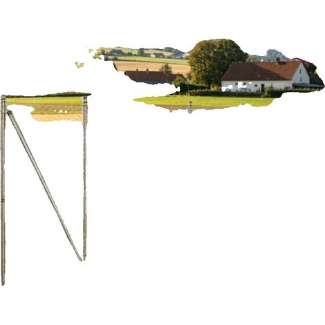 Poste para valla, acero resistente a los rayos UV, kit completo para jardín, BLANCO (1/2)