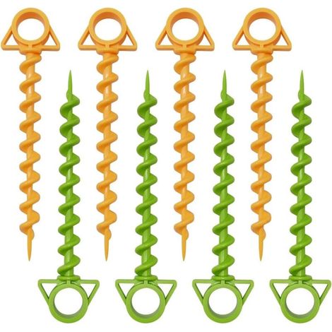 8 Pièces Piquets De Tente Piquets Métalliques Robustes Piquets d'ancrage Au Sol Piquet Toile De Tente Peg Sardine Tente pour Pelouse Plage Camping (1/5)