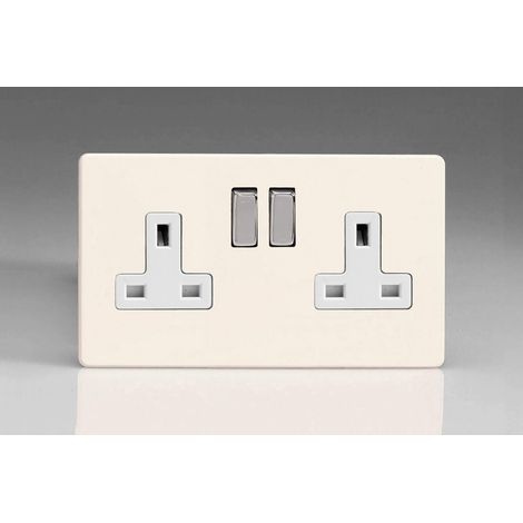Varilight 2-Gang Switched Plug Socket - XDY5WS.PD (1/2)