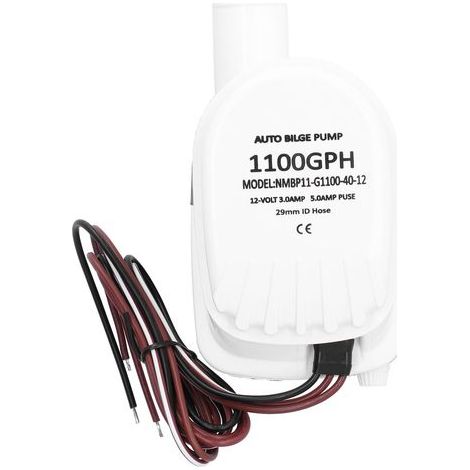 Pompe de cale submersible automatique 12V 1100GPH pour bateau, haute efficacité, interrupteur à flotteur intégré (1/5)