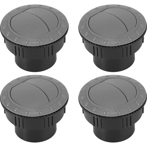 4Pcs Bus Bateau RV A/C Air Sortie Évent Persienne Bouton 60mm Gris Noir (1/5)