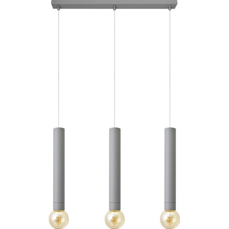 Helam TUBA Plafonnier Straight Bar Gris 60cm