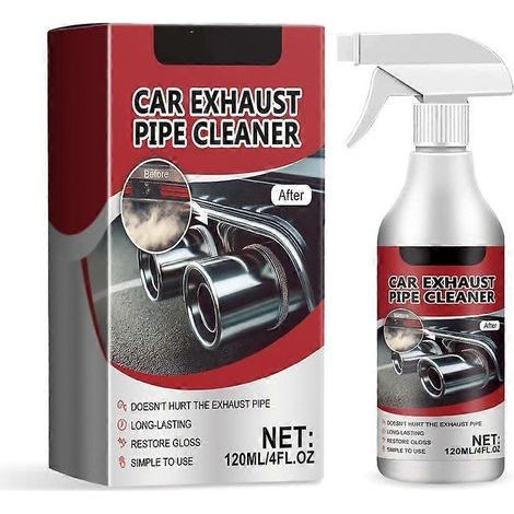 Nettoyant pour pot d'échappement de voiture et moto. 120 ml. antirouille. avec gants et brosse.