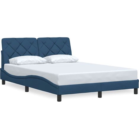 vidaXL Giroletto senza Materasso Blu 120x200 cm in Tessuto (1/4)