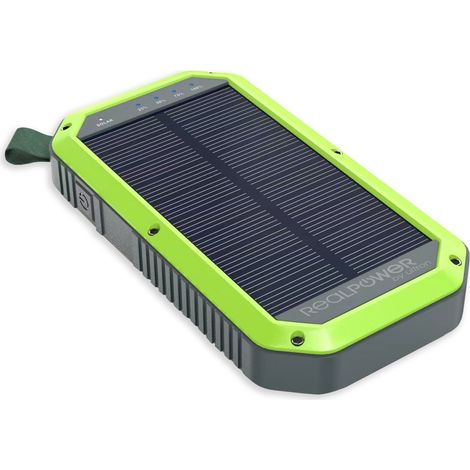 RealPower Powerbank PB-10000 Solar schwarz 10.000mAh (1/3)