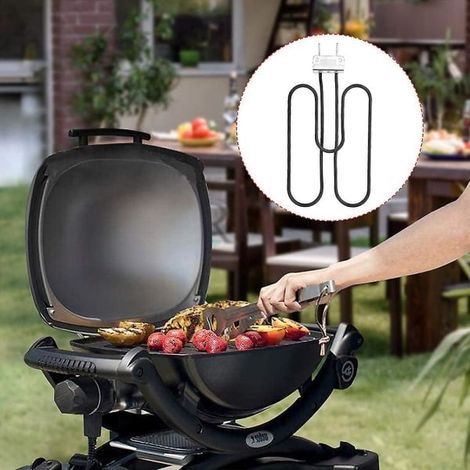 Élément chauffant pour barbecue électrique Weber Q140/Q1400 230V 2200W, compatible avec 66631/65621[JUN] (1/4)