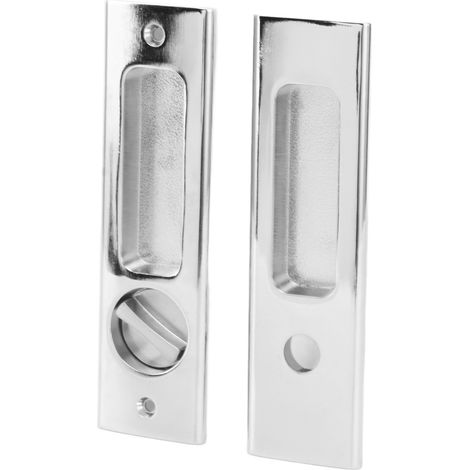 Poignée invisible intégrée en alliage de zinc avec clé pour portes coulissantes de salle de bain, de balcon, escamotables et de style grange. (1/5)