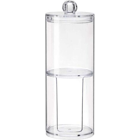 ronde en coton acrylique, boîte de rangement transparente pour maquillage et cosmétiques (1/5)