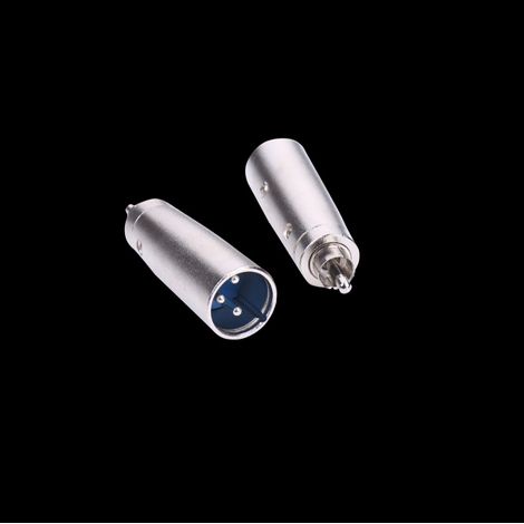 RCA to 3-pin Cannon adapter, nickel-plated RCA AV connector to 3-pin balanced Cannon plug. (1/5)