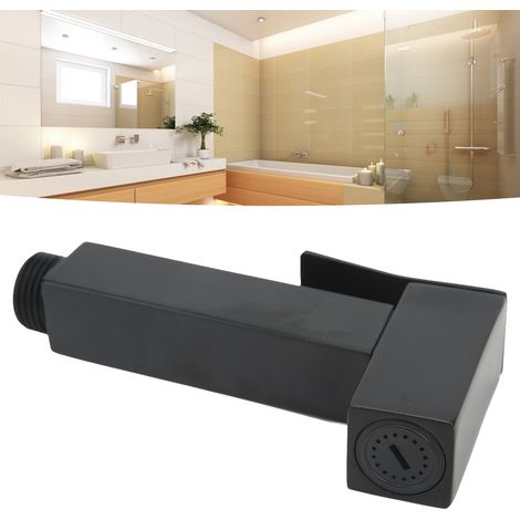 Quadratischer Spültisch-Brausekopf aus Edelstahl 304, schwarz galvanisiert, hoher Durchfluss, Farbe: Biscuit (1/5)
