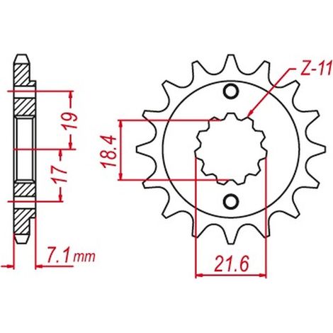 Pignone anteriore autopulente Suzuki RMZ 450 '13-'20 14T 520 Hornet