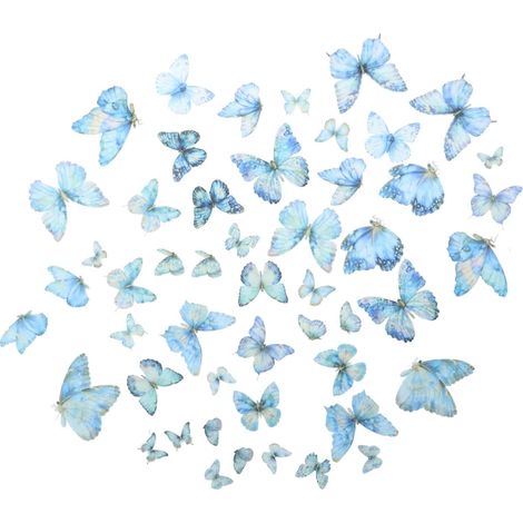 Autocollants Papillon - Transparents Auto-Adhésifs en PET - Pour Album Photo Scrapbooking DIY - 50 Pièces (1/5)