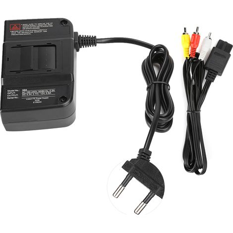 Adaptateur secteur N64 100-240V, transformateur alimentation console Nintendo, câble AV vidéo (1/5)