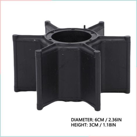 Turbine - Remplacement Pompe Eau - Moteur Hors-Bord 2 Temps 3 Cylindres - Années 1984 à 2009 - 60 à 90 Chevaux - Diamètre 6 cm (1/4)