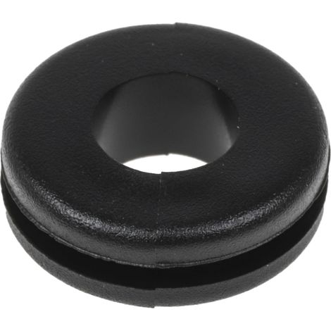 Passe-câble RS PRO en PVC, Ø câble max. 6.4mm, panneau 1.6mm max, Ø découpe 9.5mm ( Prix pour Sachet de 100 )