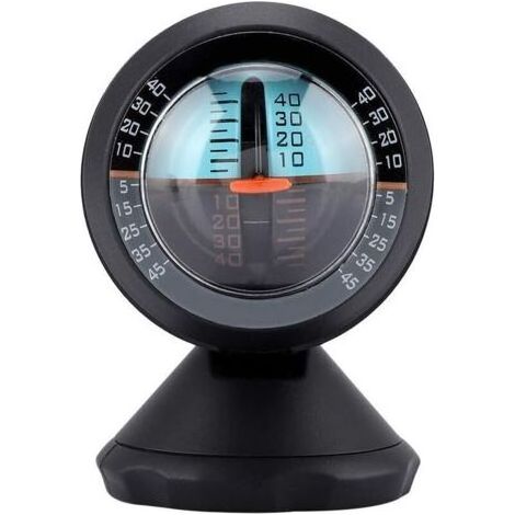Inclinomètre de Voiture Indicateur de Pente Compteur Niveau d'inclinaison Jauge Instrument de sécurité routière Voiture, ABS Noir Angle Pente Indicateur d'inclinaison Haute sensibilité (1/5)
