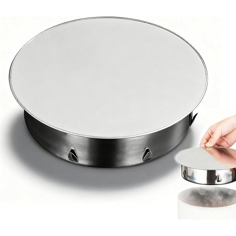 Couvercle pour trou de cheminée, tuyau de poêle, 160 mm, en acier inoxydable, pour tuyau de poêle, diamètre : 160 mm (1/5)