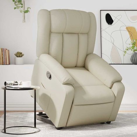 Relaxsessel mit Aufstehhilfe Creme Kunstleder (1/5)