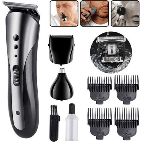 Rasoir Electrique,Tondeuse à cheveux numérique professionnelle tout en 1, rasoir électrique Rechargeable sans fil - Type KM-1407 (1/4)