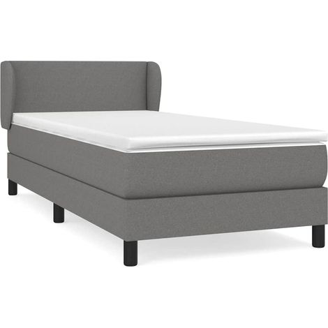 Maison Exclusive - Boxspringbett mit Matratze Dunkelgrau 80x200 c (1/5)