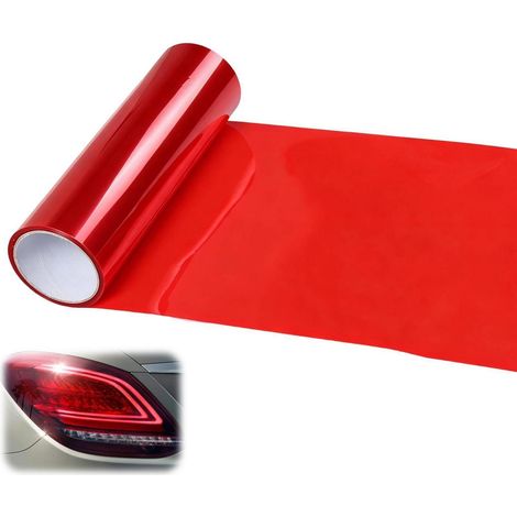 Tönungsfolie Rot Transparent Selbstklebend für Scheinwerfer & Rückleuchten 120x30cm (1/5)