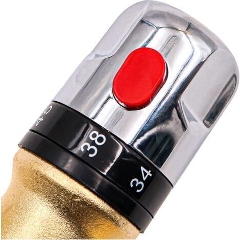 Robinet mitigeur thermostatique à cartouche pour chauffe-eau et douche, tuyau en laiton, contrôle de la température de l'eau.
