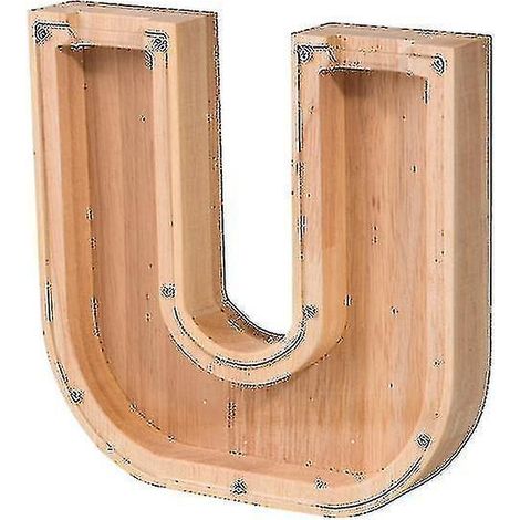Tirelire en bois en forme de cochon avec l'alphabet, tirelire pour enfants (1/5)