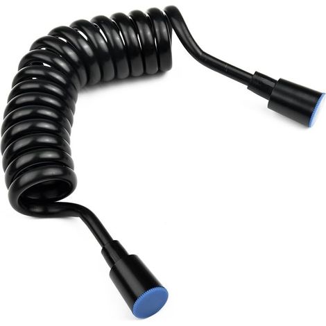 Tuyau de douche flexible de 2 mètres avec ressort rétractable, anti-nœuds, en polyuréthane cuivré, adapté aux pommeaux de toilette, robinets d'angle de salle de bain et autres accessoires de salle de (1/5)