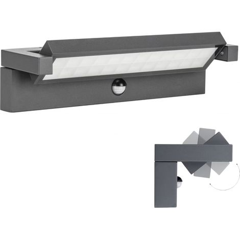 Applique esterna SU-MA Ren LED 27W sensore IP65 grigio (1/5)