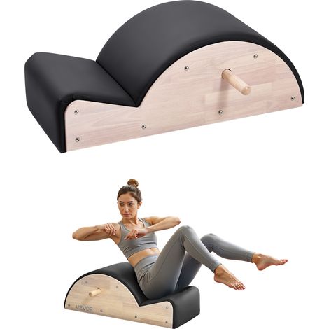 VEVOR Correcteur de Colonne Vertebrale Pilates, Arc Pilates en Bois deHevea, Accessoire deEntrainement de Yoga, Exercices de lEquilibre, de lEtirement et Renforcement du Tronc, pour Gym Domicile (1/5)