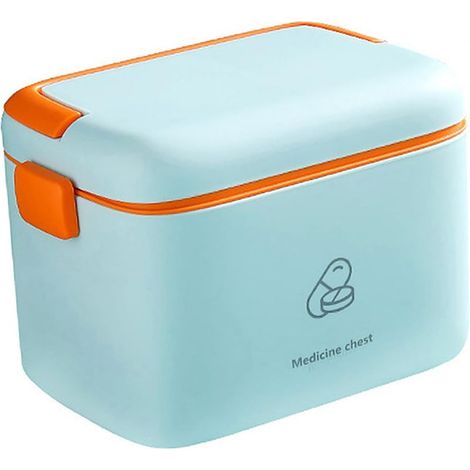 Boîte de rangement de médicaments en polypropylène scellée - Boîte de rangement vide - Boîte de rangement de médicaments - Boîte de rangement portable (1/5)