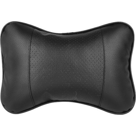 (Schwarz) 2er-Pack Auto-Nackenkissen, bequemes PU-Leder, weiche Polsterung (1/4)