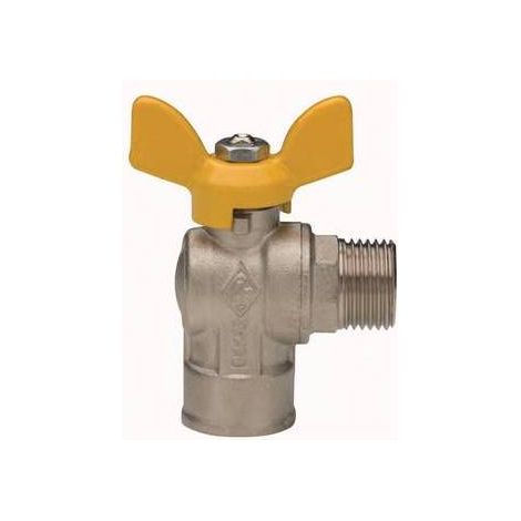 VALVOLA A SFERA PER GAS A SQUADRA FIL. FEMMINA ATT. MASCHIO Misura: 1/2" x 1/2"  DN 15
