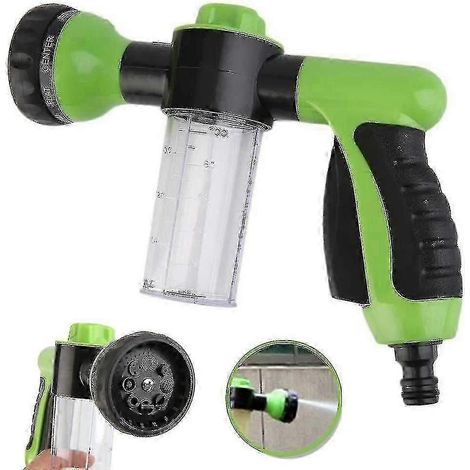 Garden Hose Attachment Spray Gun Nozzle With Soap/fertilizer Reservoir (1/4)