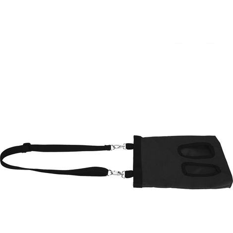 Sac de Nourriture Suspendu en Toile Oxford 600D pour Lapins et Petits Animaux, Noir