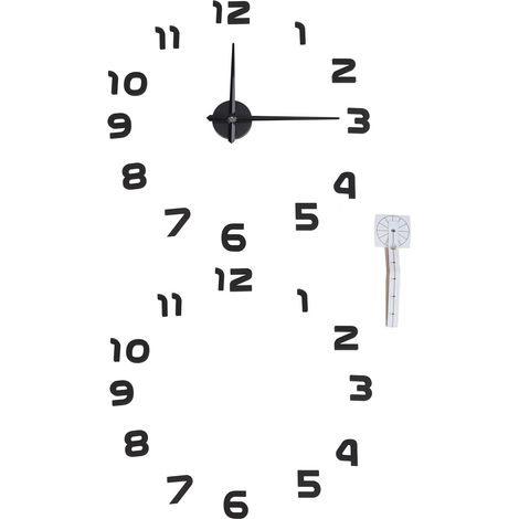 Horloge murale silencieuse sans cadre, sans tic-tac, avec chiffres, à monter soi-même, en acrylique, pour salon et bureau. (1/5)