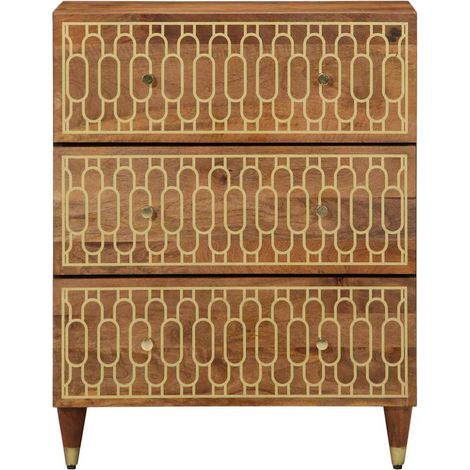 Maison Exclusive - Armoire latérale 60x33x75 cm bois massif de manguier (1/5)