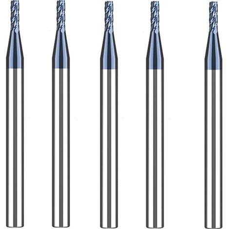Fresa de carburo de 2 mm, de 4 filos, apta para metal, madera y acrílico. (1/3)