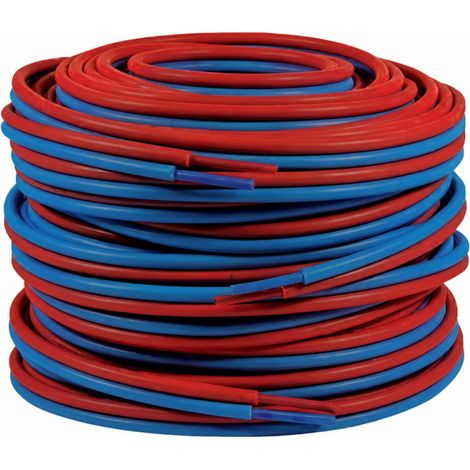 Tubo PER a doppia guaina 13x16 - 50m blu/rosso