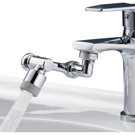 Aérateur rotatif multi-angles pour robinets à économie d'eau, robinet de douche à économie d'eau, rallonge de filtre pour buse de robinet, pulvérisateur de robinet adaptable, aérateur de cuisine/salle (1/5)