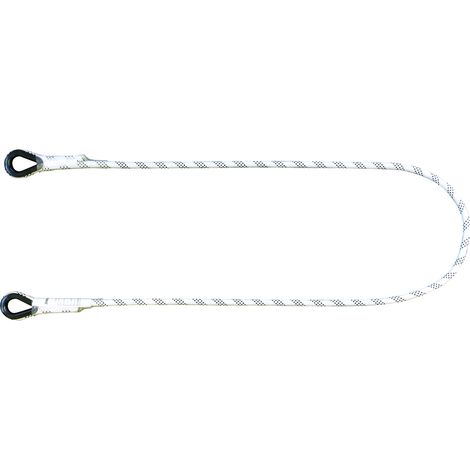 Longe de sécurité lg. 1,5m non réglable corde tressé d.12mm EN354 LEVAC - 3802B15