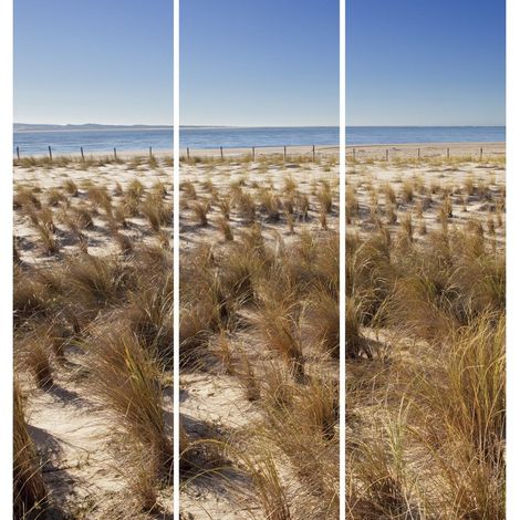 Triptyque sur toile plage sables 90x97 cm (1/4)