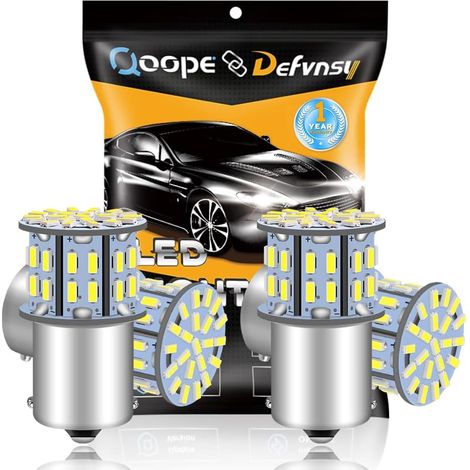 P21W 1156 BA15S LED Bulb, 6500K Super Bright White Bulbs 12V for 1141 1003 1073 7506, with 3014 50SMD Car Bulb for Turn Signal, Parking Lights, Reverse Lights (1/5)