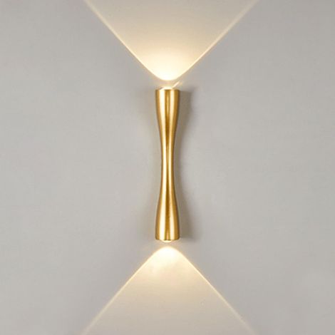 Minimalistische, rahmenlose LED-Wandleuchte, wasserdichte längliche LED-Wandleuchte, 220 V, 35 cm, 6 W, warmes Licht (1/5)