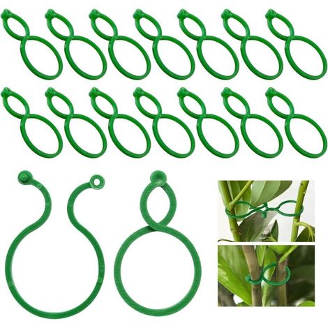 500 Pieces Plant Support Clips, Garden Clips, Twisty Plant Rings, Reusable Plant Clips, Tomato Clips for Garden Vines, Vegetables, and Climbing Plants (1/5)