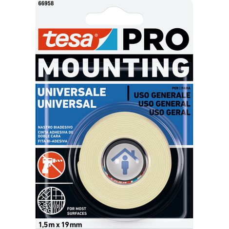 NASTRO BIADESIVO TESA MOUNTING PRO UNIV 19MMX1,5M Q.TA 12